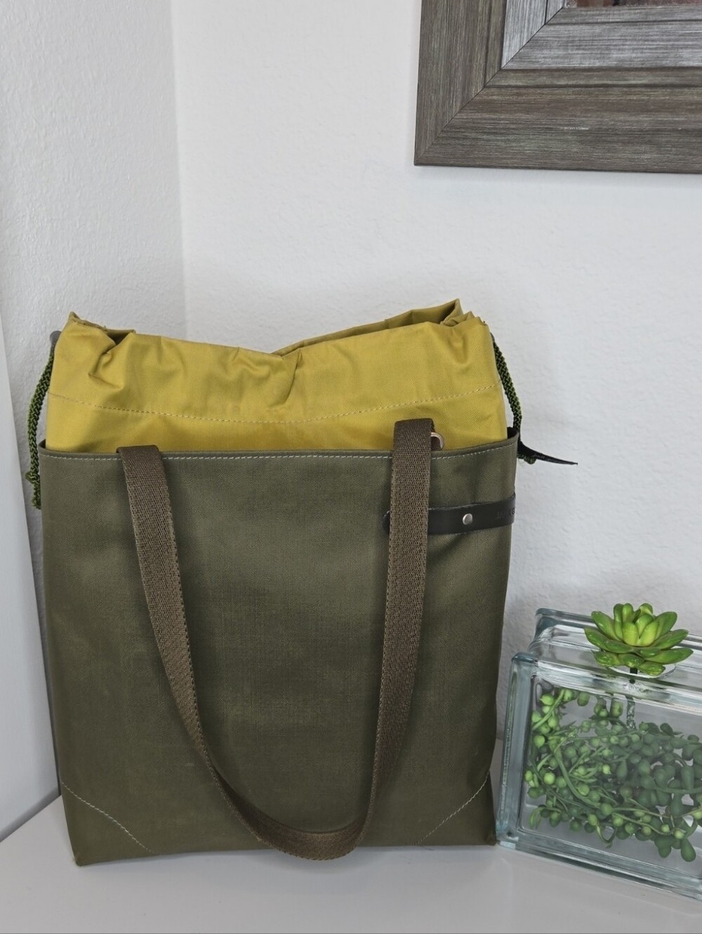 Jack Gomme Olive Nylon Tote